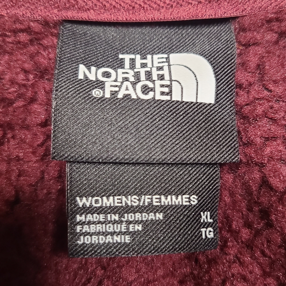 The North Face Women’s Sherpa Fleece Quarter Zip Pullover Winter Burgundy XL - Picture 3 of 9